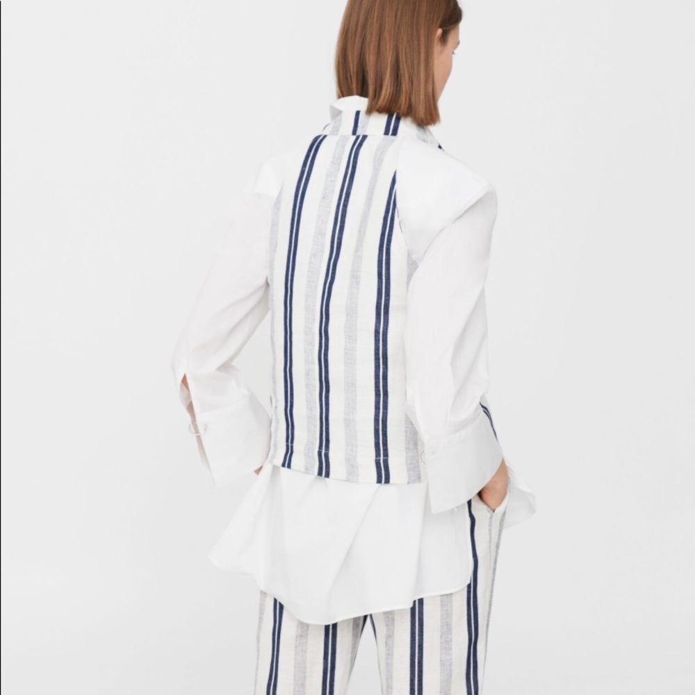 Mango Striped Linen Top - Picture 4 of 7